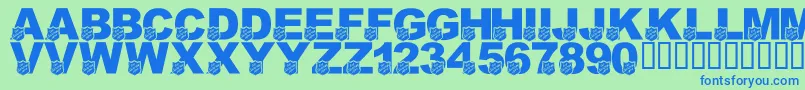 LmsSalvationArmy Font – Blue Fonts on Green Background