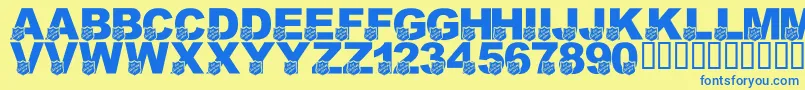 LmsSalvationArmy Font – Blue Fonts on Yellow Background