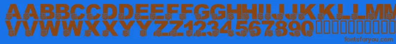 LmsSalvationArmy Font – Brown Fonts on Blue Background
