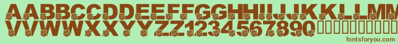 LmsSalvationArmy Font – Brown Fonts on Green Background