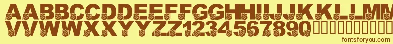 LmsSalvationArmy Font – Brown Fonts on Yellow Background