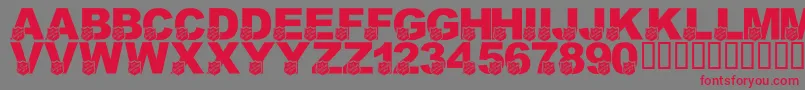 LmsSalvationArmy Font – Red Fonts on Gray Background