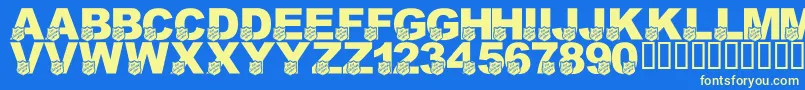fuente LmsSalvationArmy – Fuentes Amarillas Sobre Fondo Azul