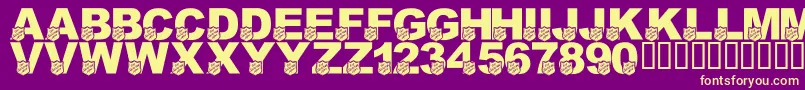 LmsSalvationArmy Font – Yellow Fonts on Purple Background