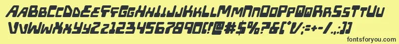 Xpedboldital Font – Black Fonts on Yellow Background