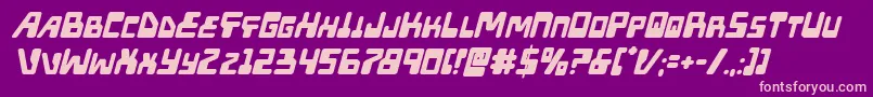 Xpedboldital Font – Pink Fonts on Purple Background