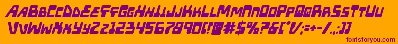 Xpedboldital Font – Purple Fonts on Orange Background