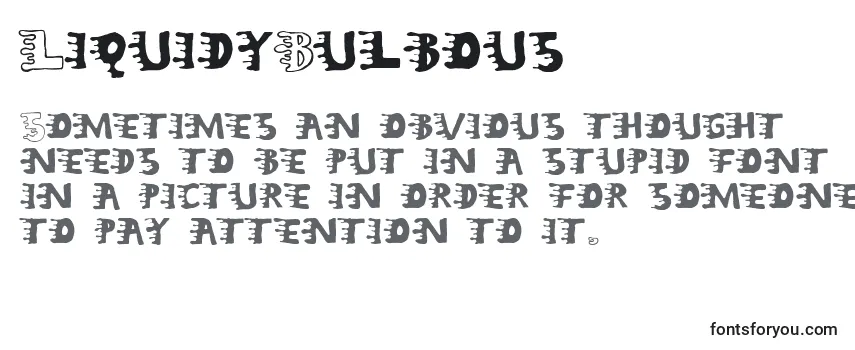 LiquidyBulbous -fontin tarkastelu