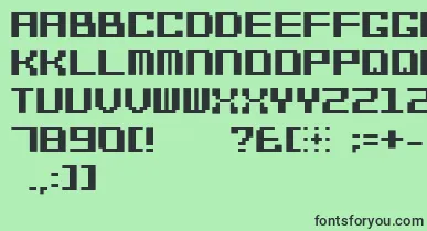 Bitcheese10srb font – Black Fonts On Green Background