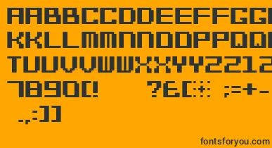 Bitcheese10srb font – Black Fonts On Orange Background