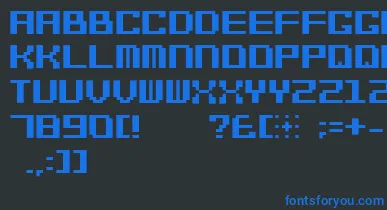 Bitcheese10srb font – Blue Fonts On Black Background