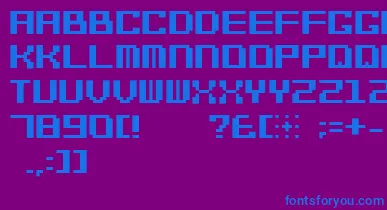 Bitcheese10srb font – Blue Fonts On Purple Background