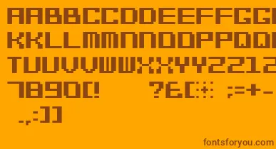 Bitcheese10srb font – Brown Fonts On Orange Background