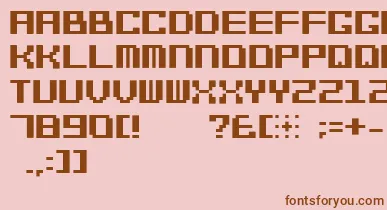 Bitcheese10srb font – Brown Fonts On Pink Background