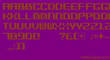 Bitcheese10srb font – Brown Fonts On Purple Background