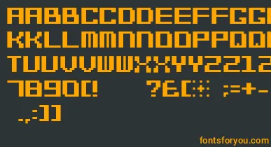 Bitcheese10srb font – Orange Fonts On Black Background