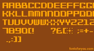 Bitcheese10srb font – Orange Fonts On Brown Background