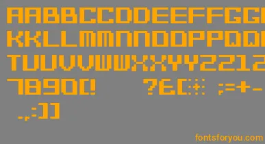 Bitcheese10srb font – Orange Fonts On Gray Background