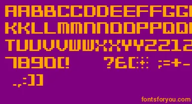 Bitcheese10srb font – Orange Fonts On Purple Background