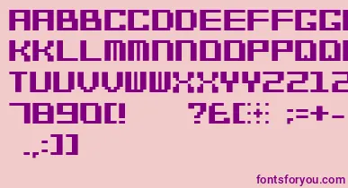 Bitcheese10srb font – Purple Fonts On Pink Background