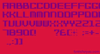 Bitcheese10srb font – Purple Fonts On Red Background
