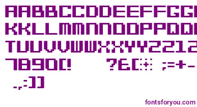 Bitcheese10srb font – Purple Fonts On White Background