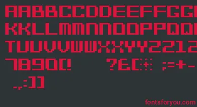Bitcheese10srb font – Red Fonts On Black Background