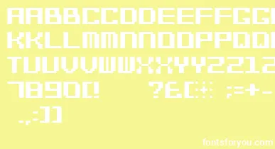 Bitcheese10srb font – White Fonts On Yellow Background