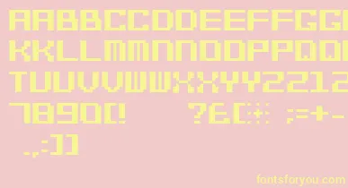 Bitcheese10srb font – Yellow Fonts On Pink Background