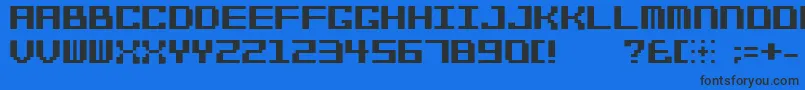 Bitcheese10srb Font – Black Fonts on Blue Background
