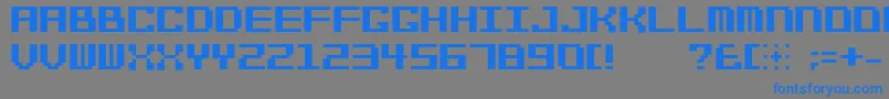 Bitcheese10srb Font – Blue Fonts on Gray Background