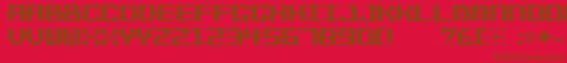 Fonte Bitcheese10srb – fontes marrons em um fundo vermelho