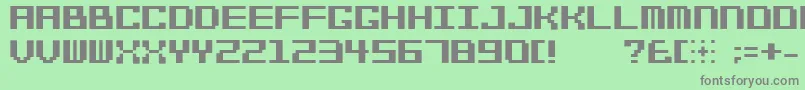 Bitcheese10srb Font – Gray Fonts on Green Background