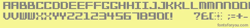 Bitcheese10srb Font – Gray Fonts on Yellow Background