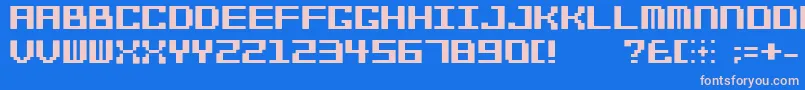 Bitcheese10srb Font – Pink Fonts on Blue Background