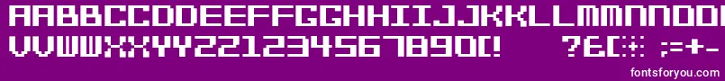 Bitcheese10srb Font – White Fonts on Purple Background