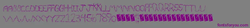 Quiveringnoodle Font – Purple Fonts on Gray Background