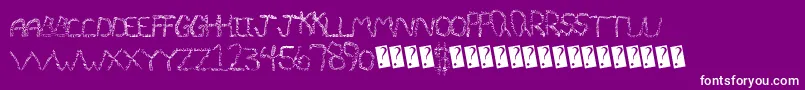 Quiveringnoodle Font – White Fonts on Purple Background