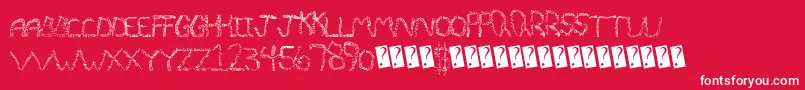 Quiveringnoodle Font – White Fonts on Red Background