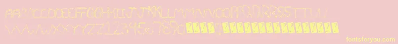 Quiveringnoodle Font – Yellow Fonts on Pink Background