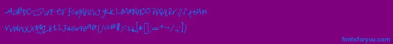 Noalani Font – Blue Fonts on Purple Background