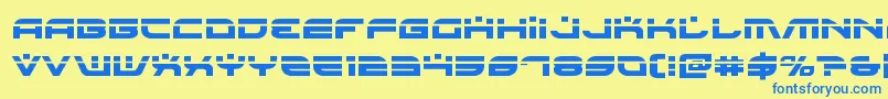 Battlefieldv4laser Font – Blue Fonts on Yellow Background