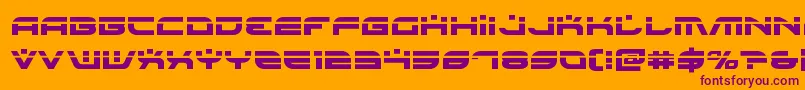 Battlefieldv4laser-Schriftart – Violette Schriften auf orangefarbenem Hintergrund