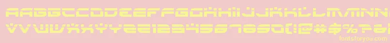 Battlefieldv4laser-Schriftart – Gelbe Schriften auf rosa Hintergrund