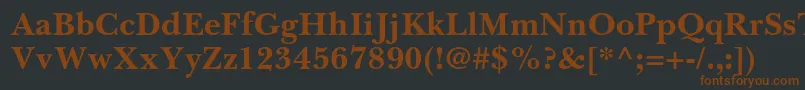 BaskervillecyrltstdBold Font – Brown Fonts on Black Background