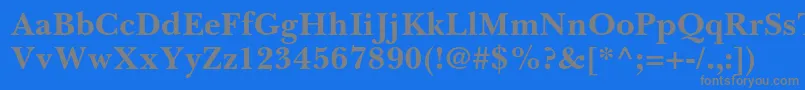 BaskervillecyrltstdBold Font – Gray Fonts on Blue Background