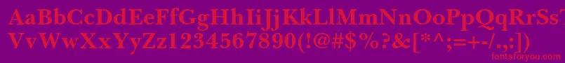 BaskervillecyrltstdBold Font – Red Fonts on Purple Background