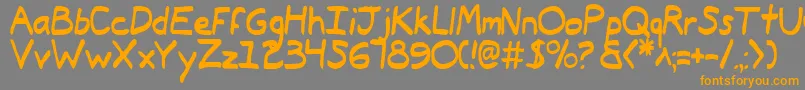 Typeecanoe Font – Orange Fonts on Gray Background