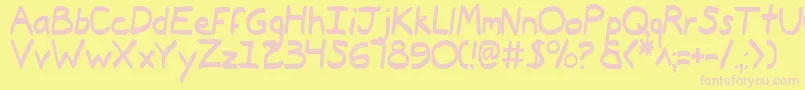 Typeecanoe Font – Pink Fonts on Yellow Background