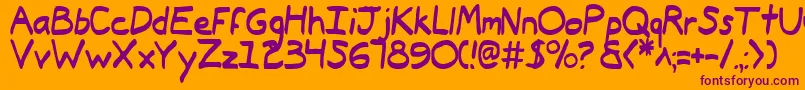 Typeecanoe Font – Purple Fonts on Orange Background